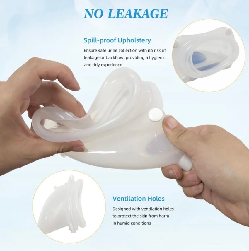 Urine Collection Bag for Women, Reusable Portable Silicone Urine Bags, (1000ml & 2000ml)