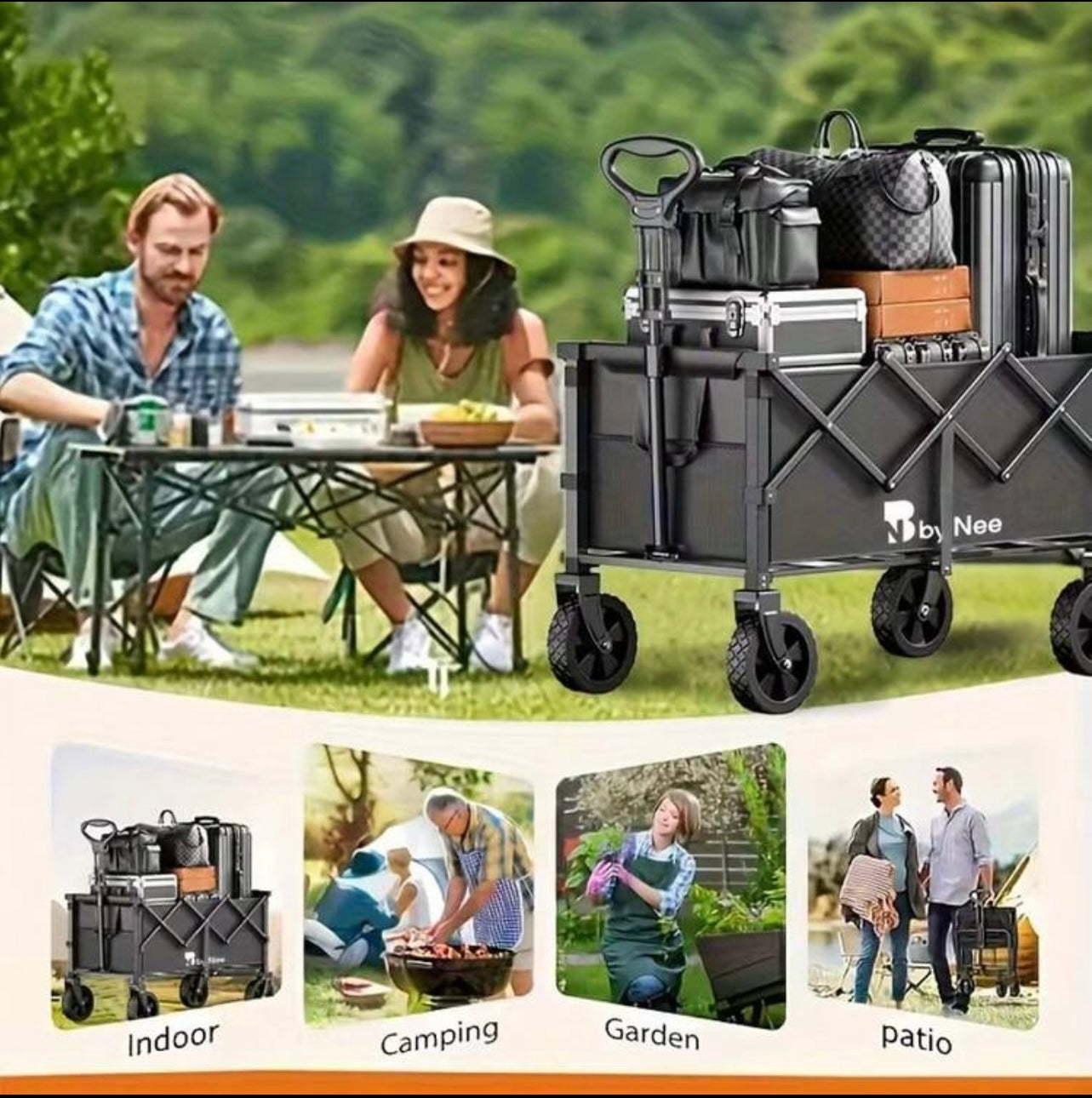 330-650 Lbs Camping Cart