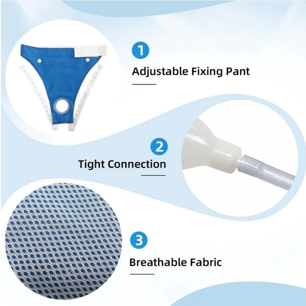 Urine Collection Bag for Women, Reusable Portable Silicone Urine Bags, (1000ml & 2000ml)