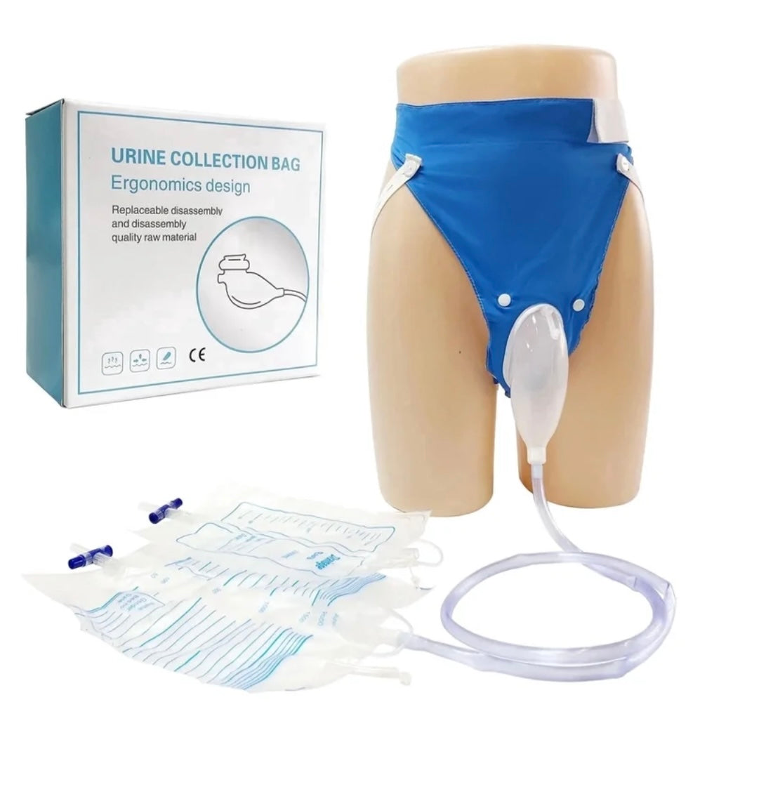Urine Collection Bag for Women, Reusable Portable Silicone Urine Bags, (1000ml & 2000ml)